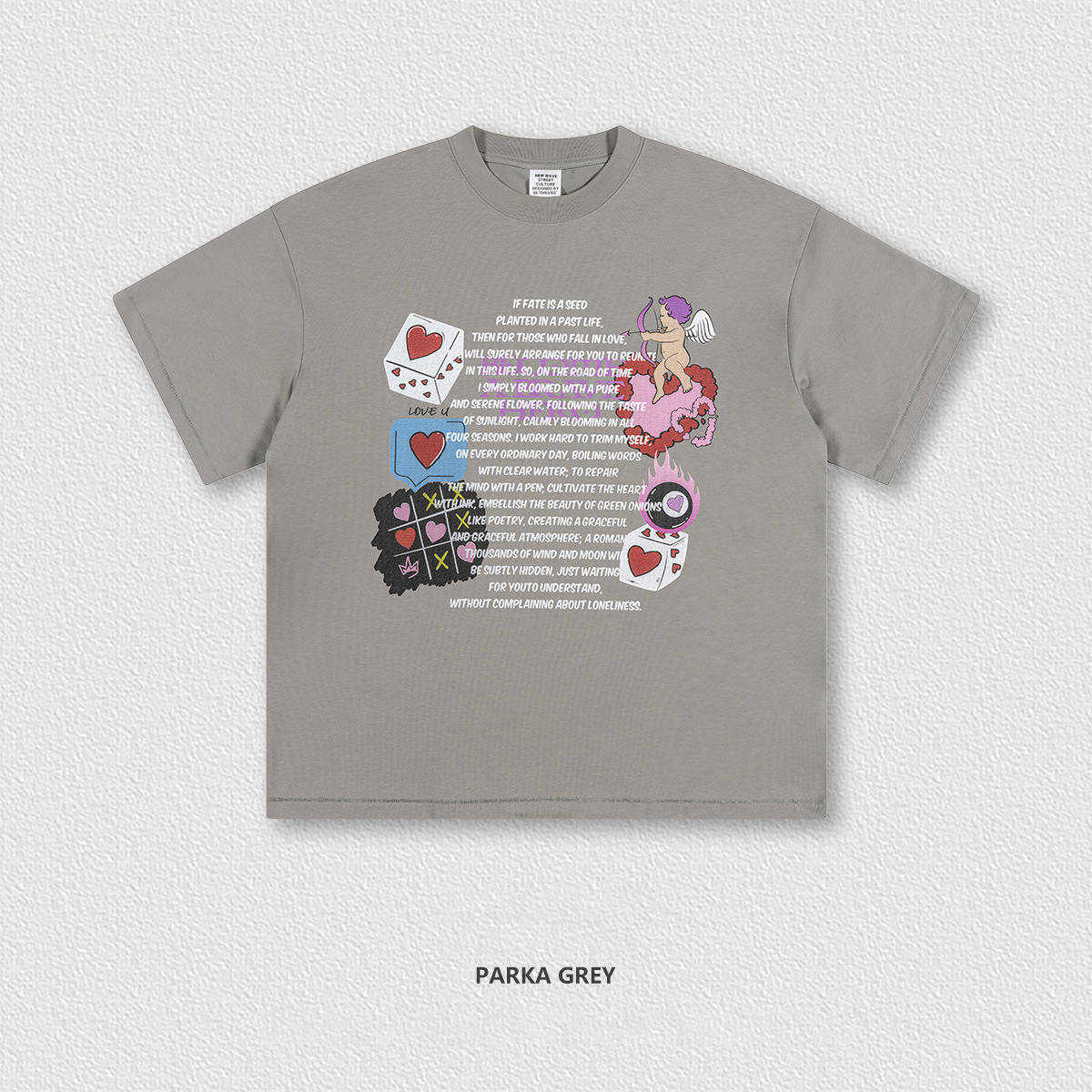 Vintage Print Crewneck Short Sleeve T-Shirt BE4277