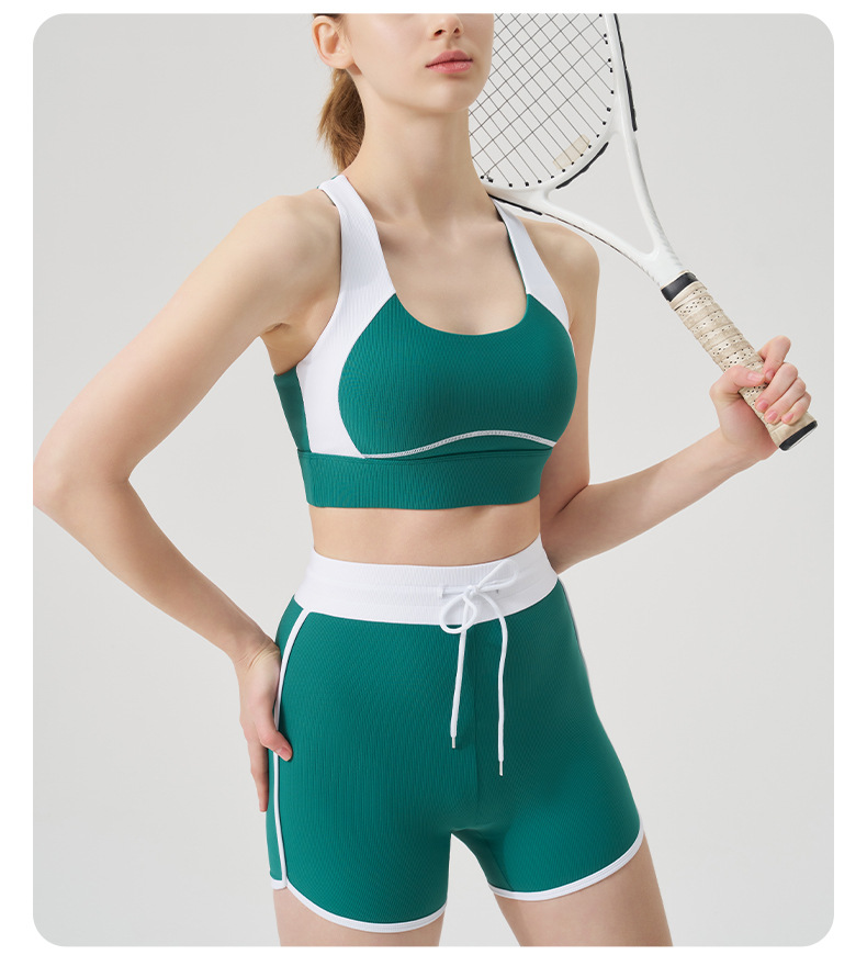 Colorblock Running Shorts for Fitness & Yoga SKL-QY-K4607