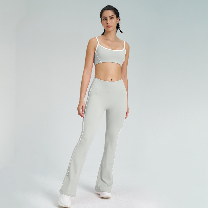 Thin Strap Naked-Sensation Fitness Leggings Yoga Set SKL-QY-B4014+K4542