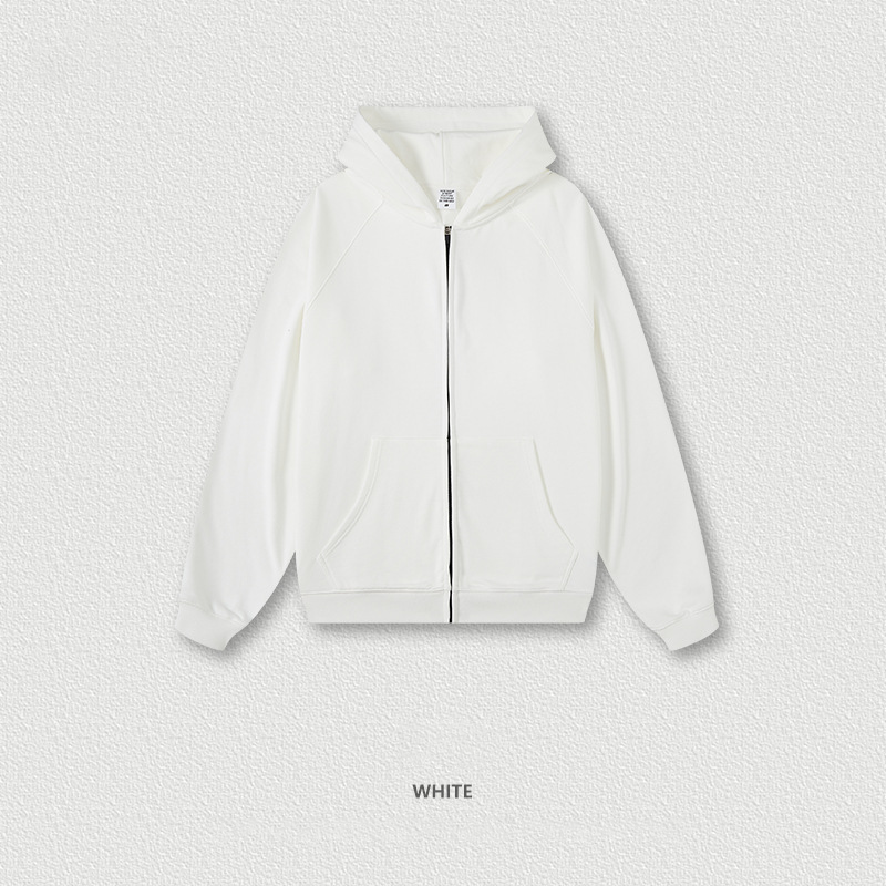  Earth Tone Sporty Loose Hooded Zip-Up Cardigan BEW0050
