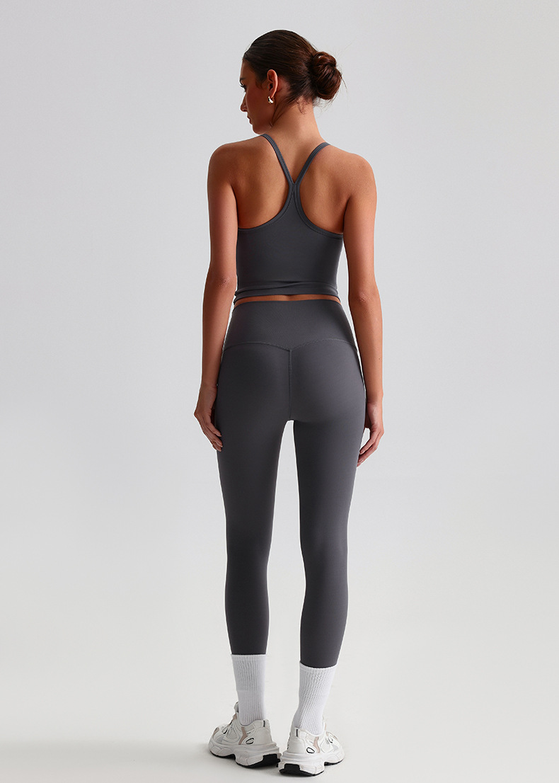Premium Women's Sports Bra & Tank Top Two-Piece Yoga Set SKL-LQ8659