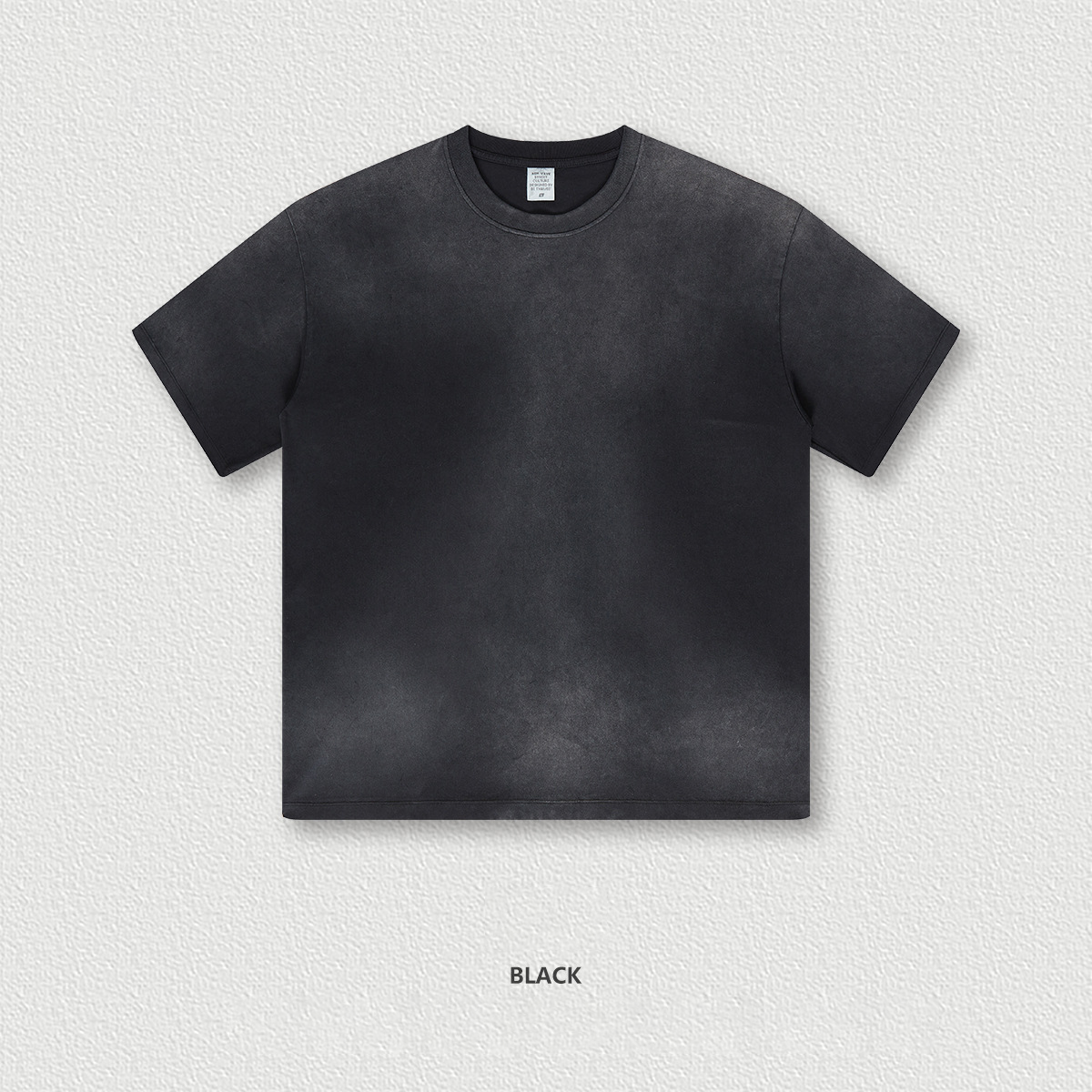Crewneck Washed Short Sleeve Loose Gradient  BES1755