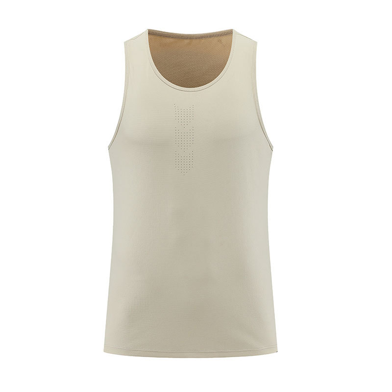 Men's Round Neck Quick-Drying Sleeveless Vest for Sports 4111009