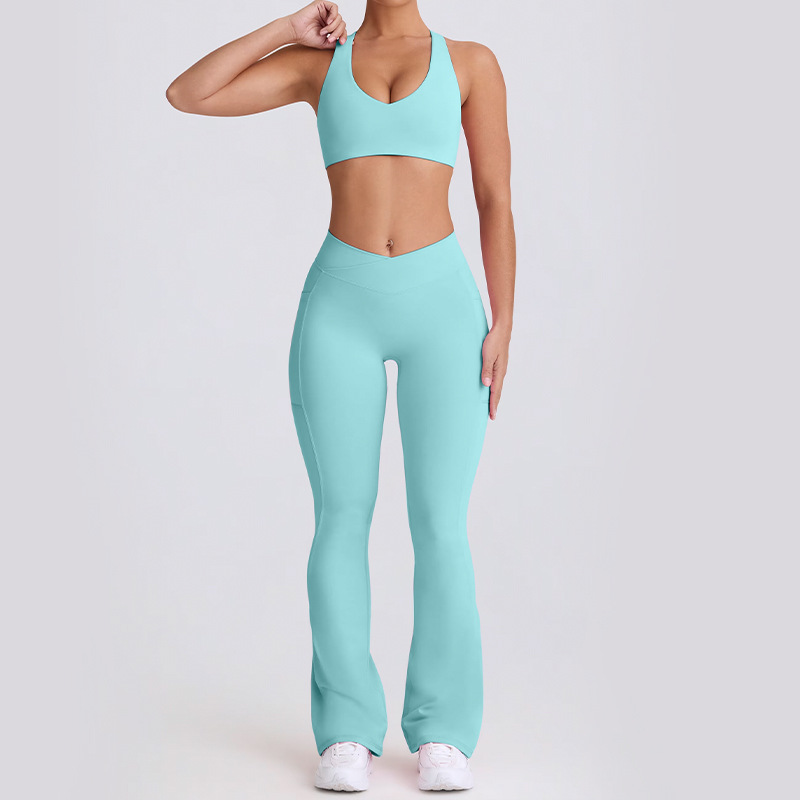 Spaghetti Strap Naked-Sensation Fitness Yoga Leggings Set SKL-QY-B6006+K3609