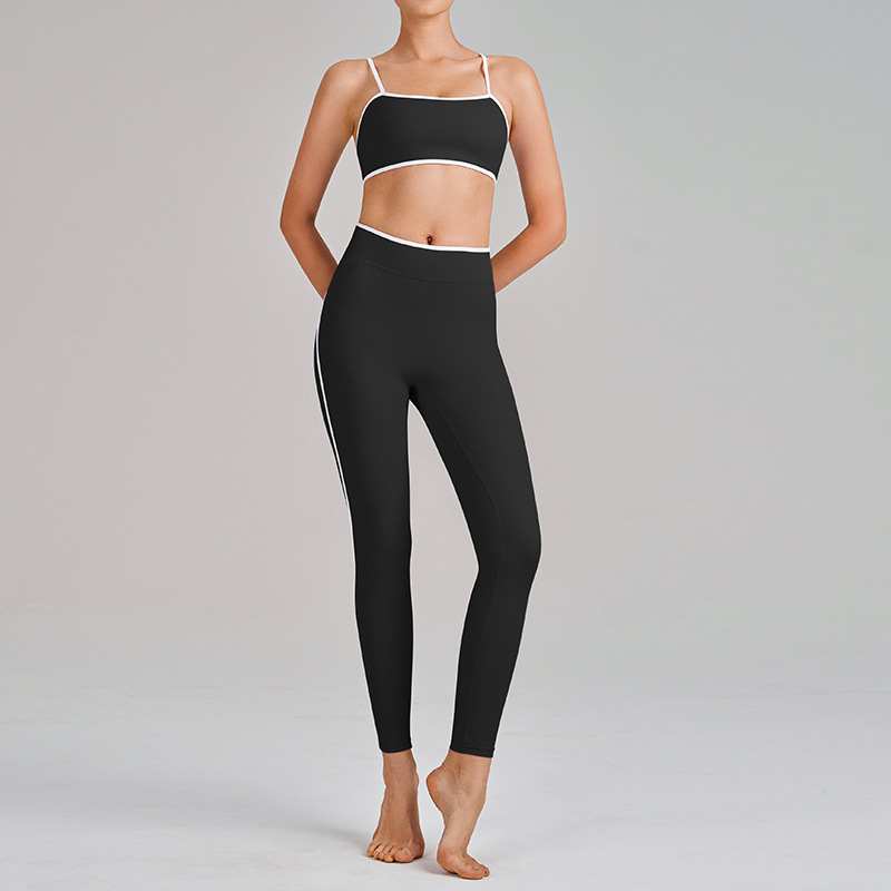 Quick-Dry Sports Bra & Skirt Set with Built-in Bra Cups High-Elasticity Yoga Set SKL-QY-B6012+K5031