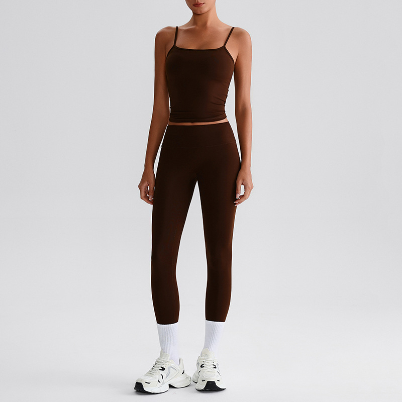 7/8 Length Workout Pants Pilates Training Set SKL-LQ0132
