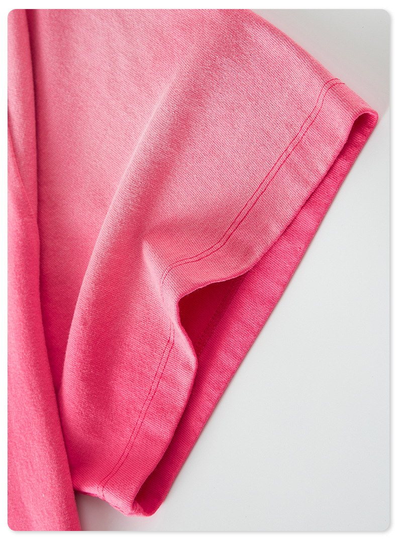 Crewneck Washed Short Sleeve Loose Gradient  BES1755