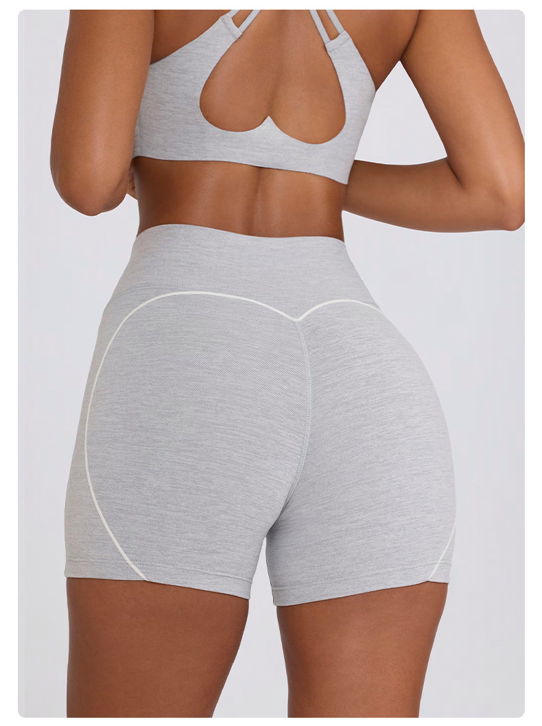 Spaghetti Strap Naked-Sensation Fitness Yoga Shorts Set SKL-QY-B6006+K5007