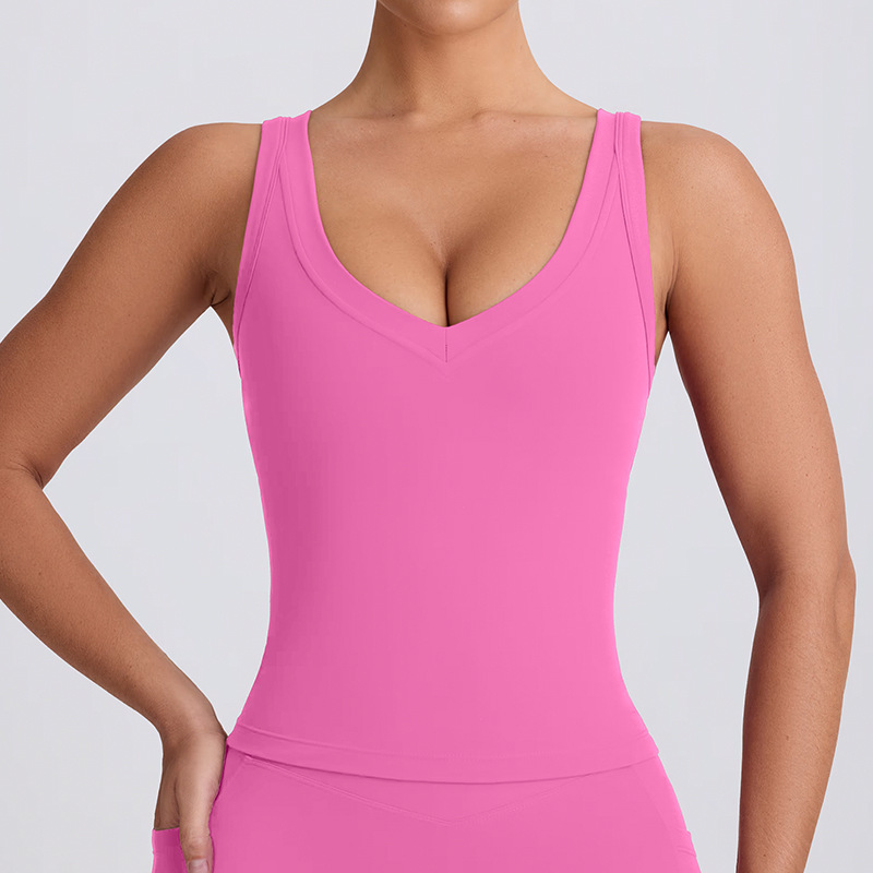 Women's Strappy Outdoor Sports Bra with Shockproof Support SKL-QY-T8010