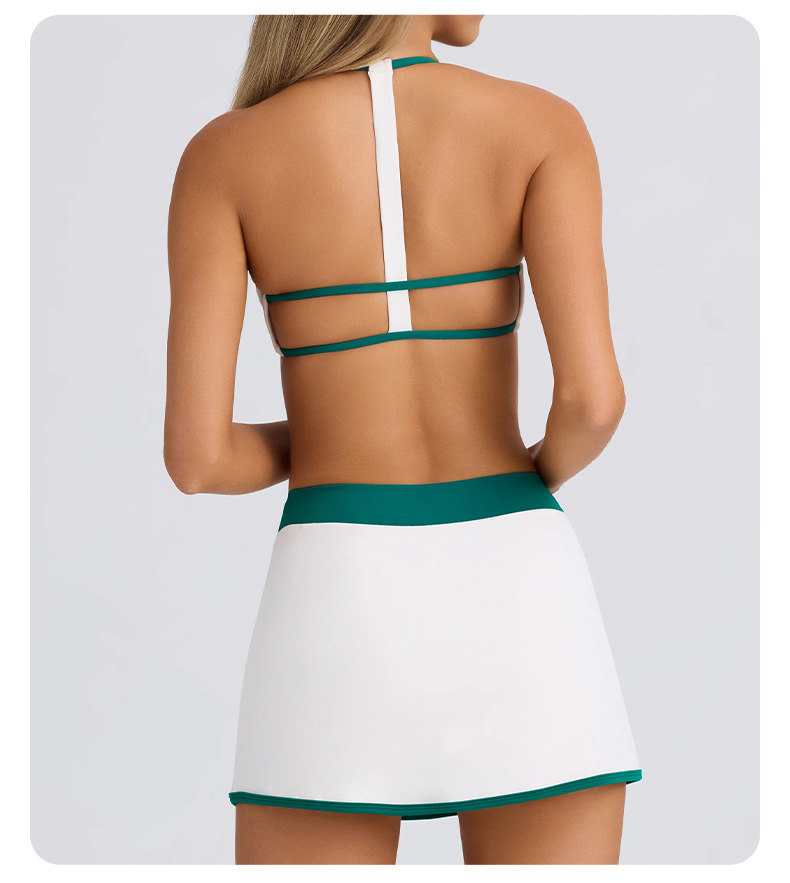 Long-Sleeve Ruffled Golf & Tennis Skirt SKL-QY-K4597
