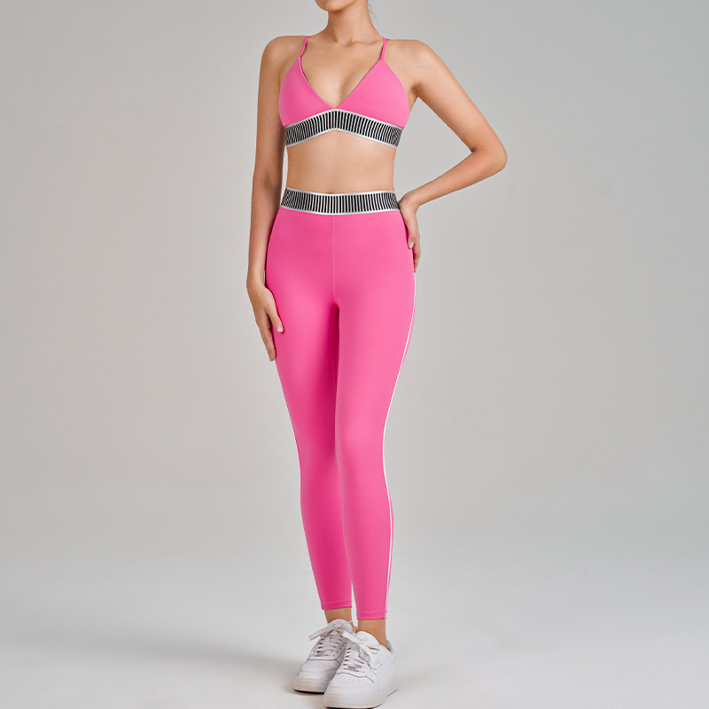 Sports Bra & Full-Length Yoga Leggings Set SKL-QY-B6052+K5608