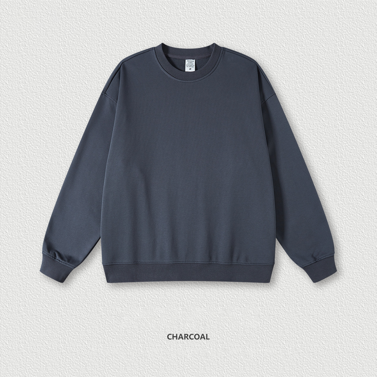  Solid Color Loose Crewneck Sweatshirt BEW0175