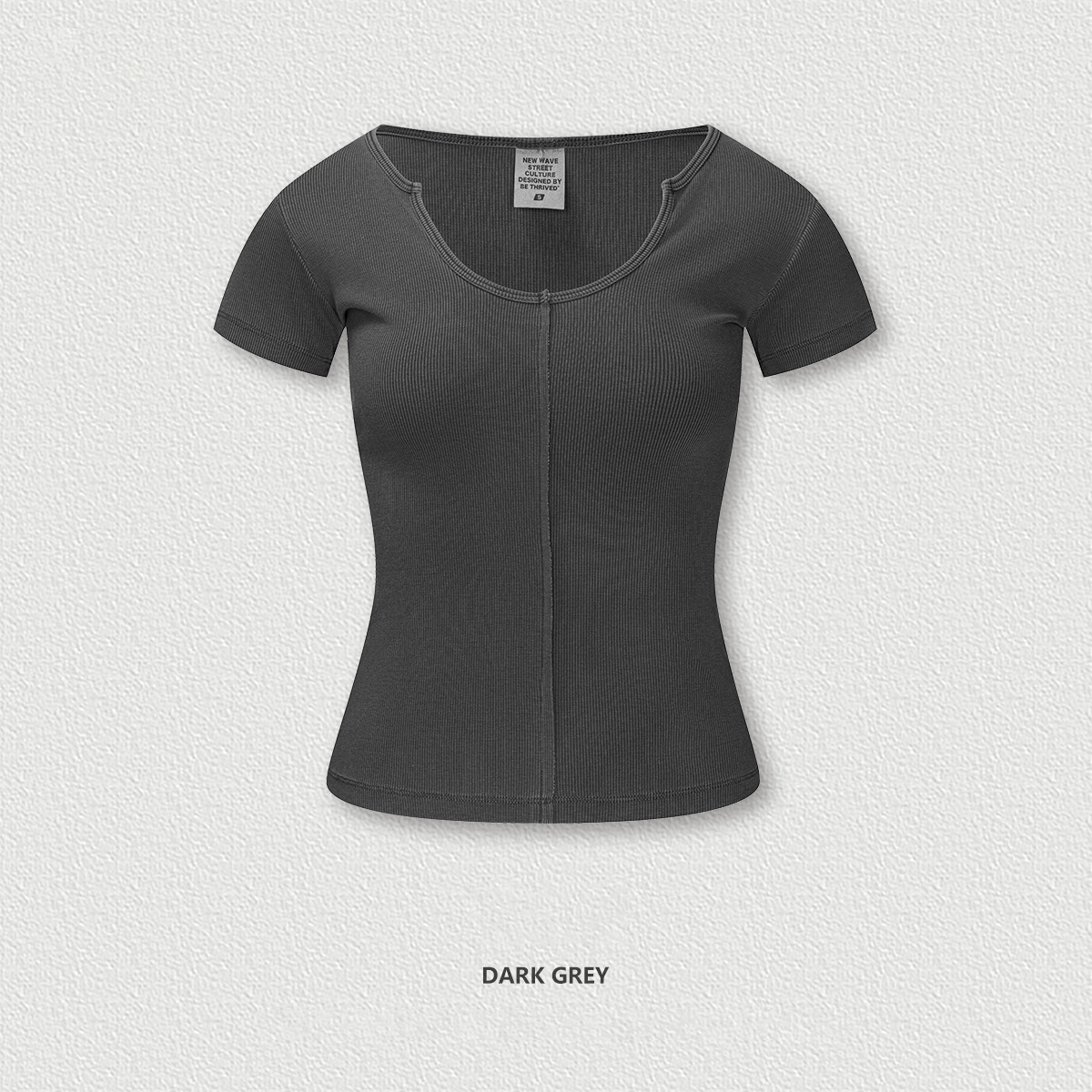 Deep U-Neck Short Sleeve Top BEN25150