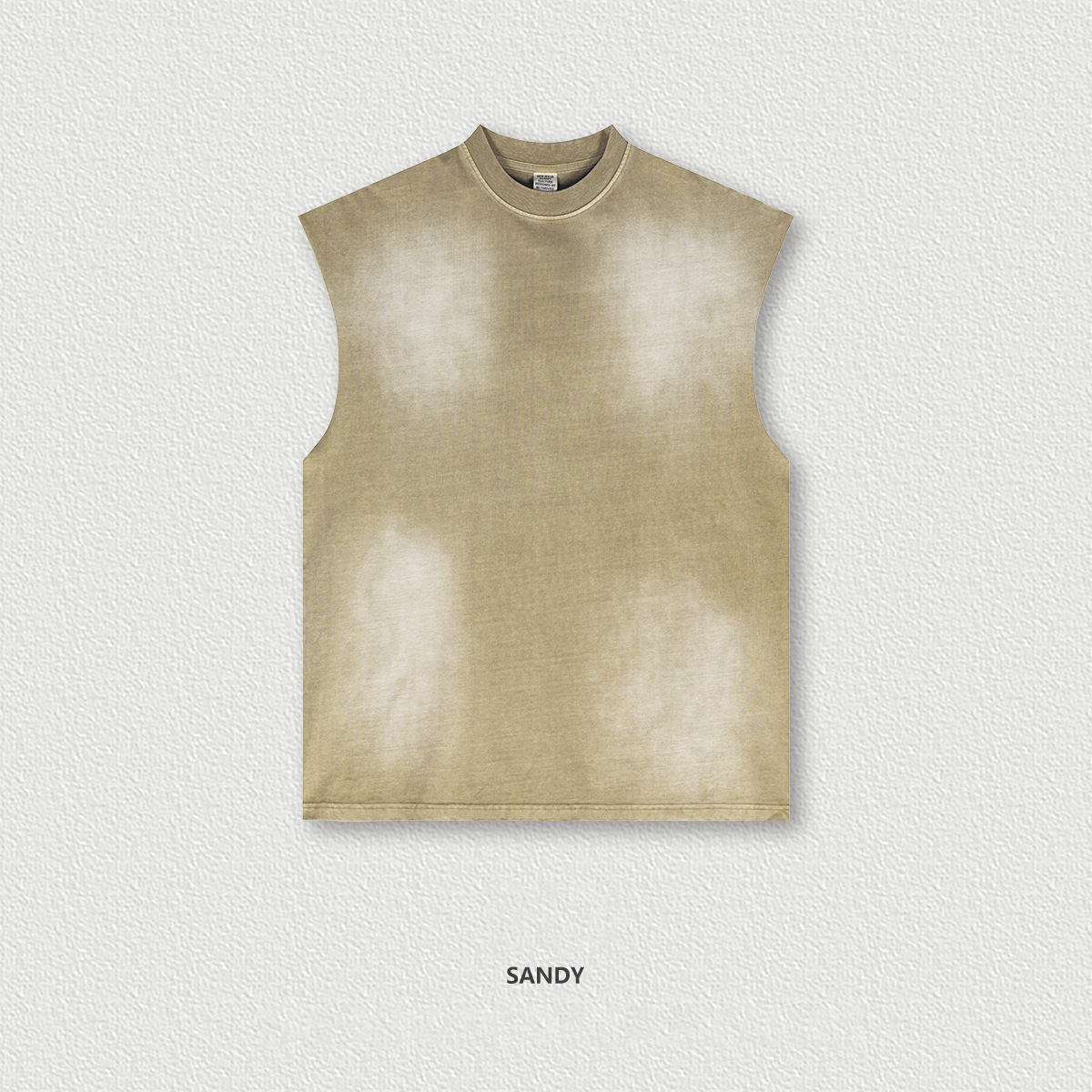 Washed Frayed Sleeveless Vest BES1520