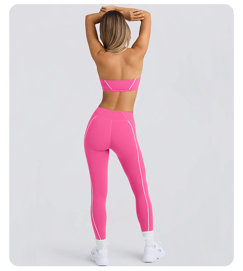 Strapless High-Elasticity Open-Back Sports Bra SKL-QY-B4031