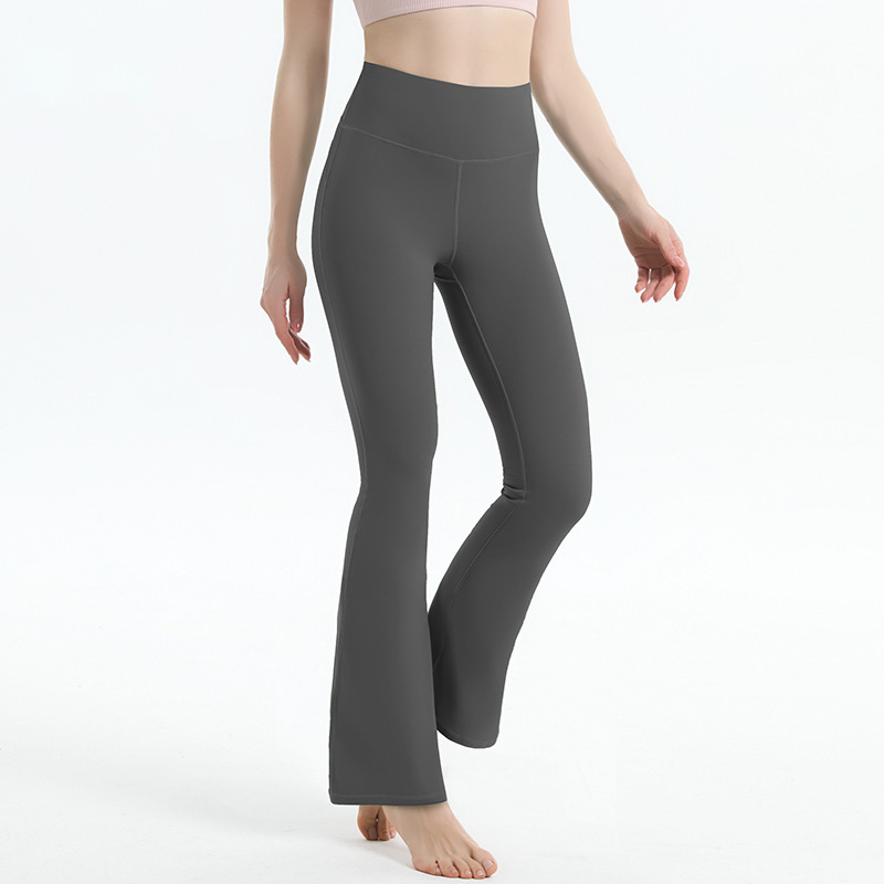 Color-block Striped Yoga Pants for Women, Flared Long Pants for Running and Fitness SKL-QY-K3531