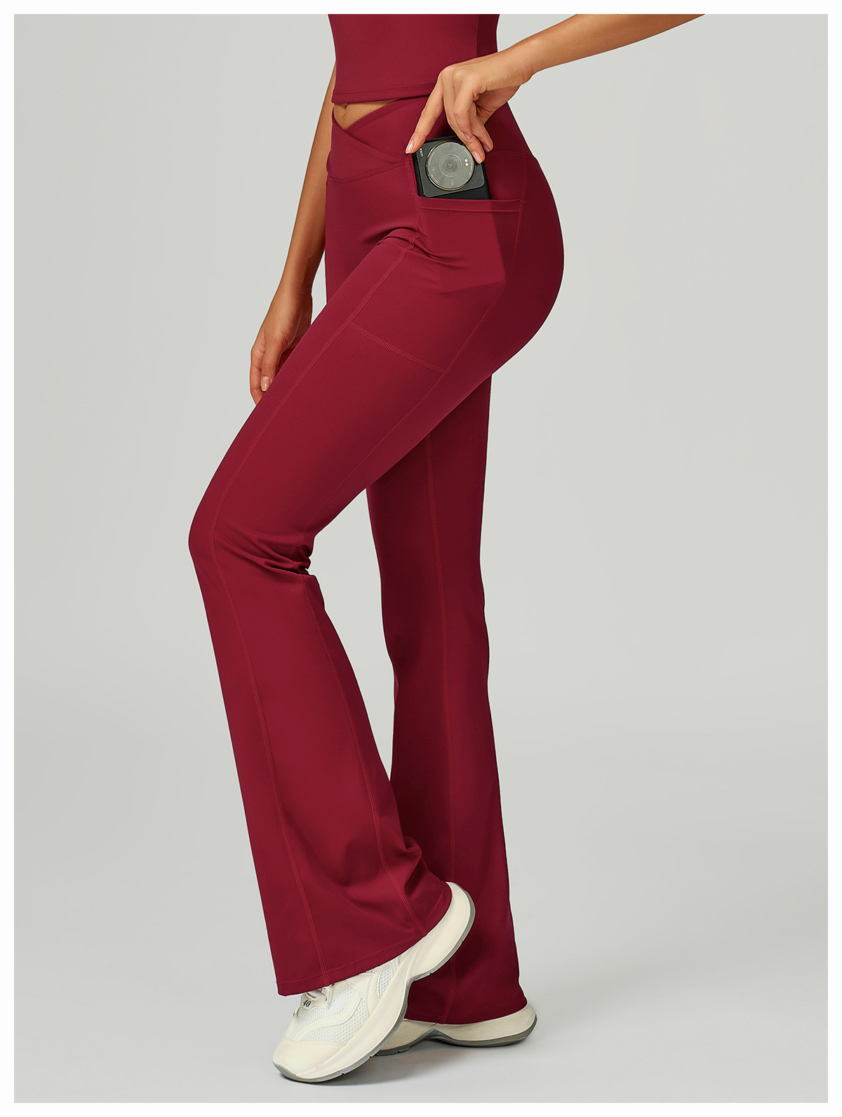 Crisscross Waist Wide-Leg Flare Pants 2030