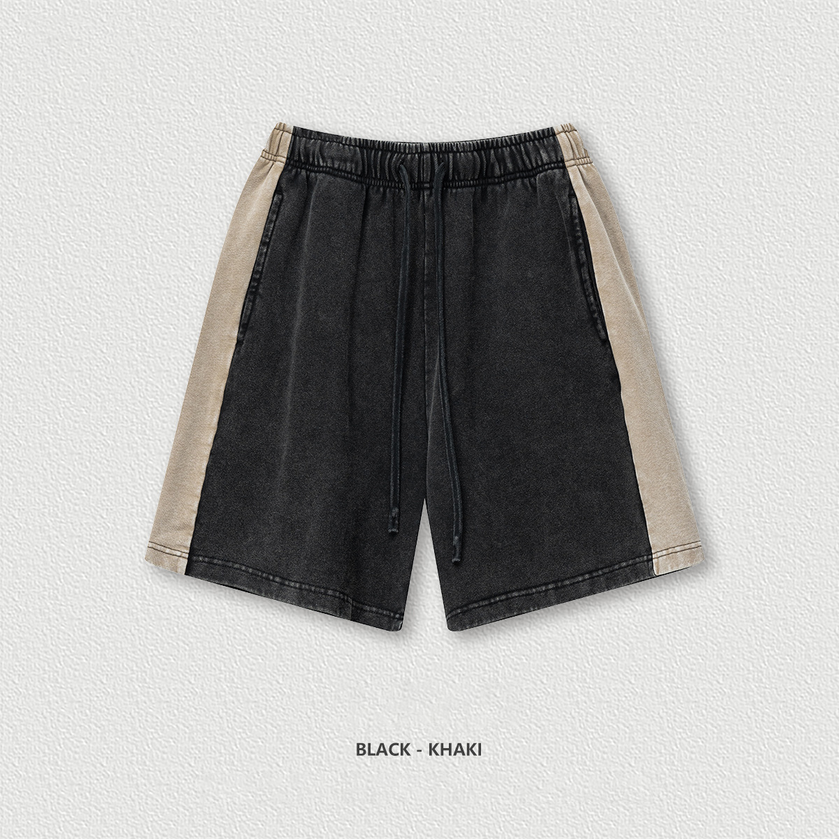 Vintage Patchwork Color Block Shorts BEK25109