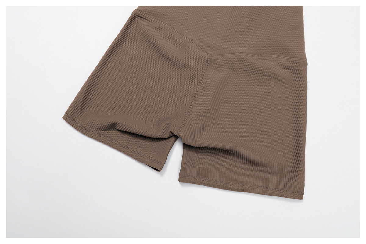 Ribbed High-Waist Butt-Lifting Sports Shorts 3093