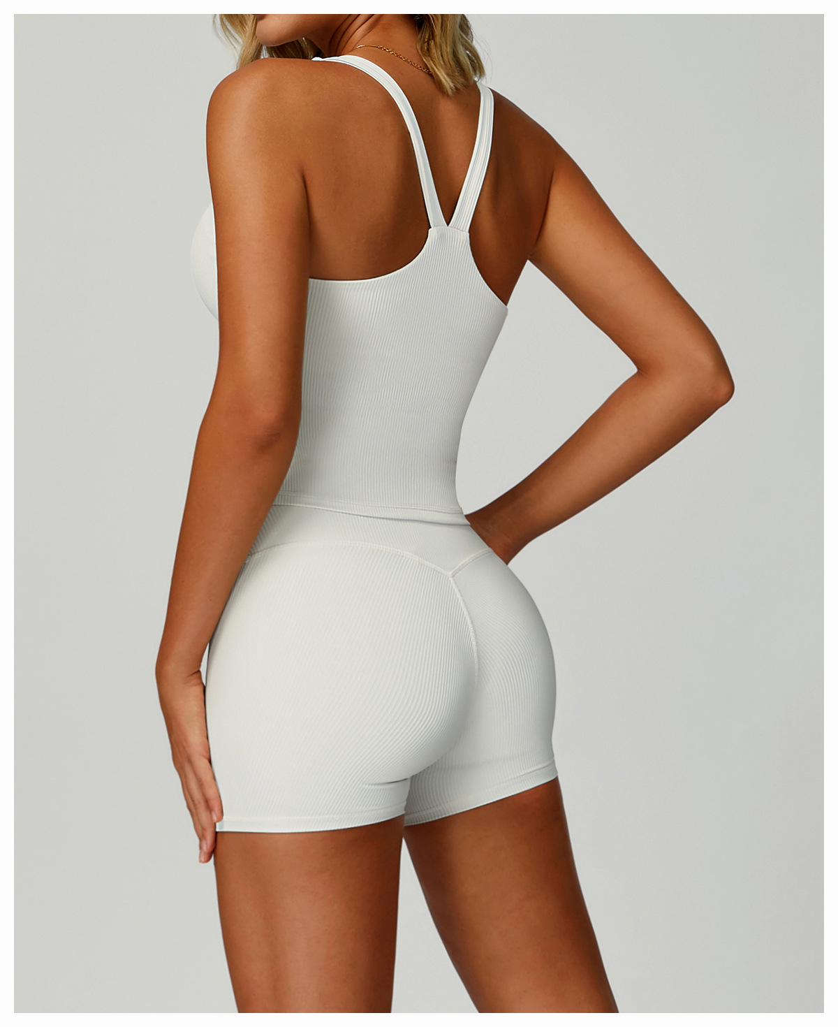 Ribbed Fitted Sports Tank Top 3093