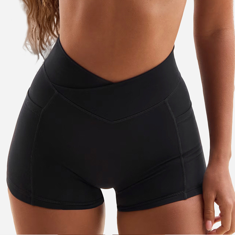 Cross Waist Fitness Three-Point Shorts Yoga Outfit SKL-QY-K3611