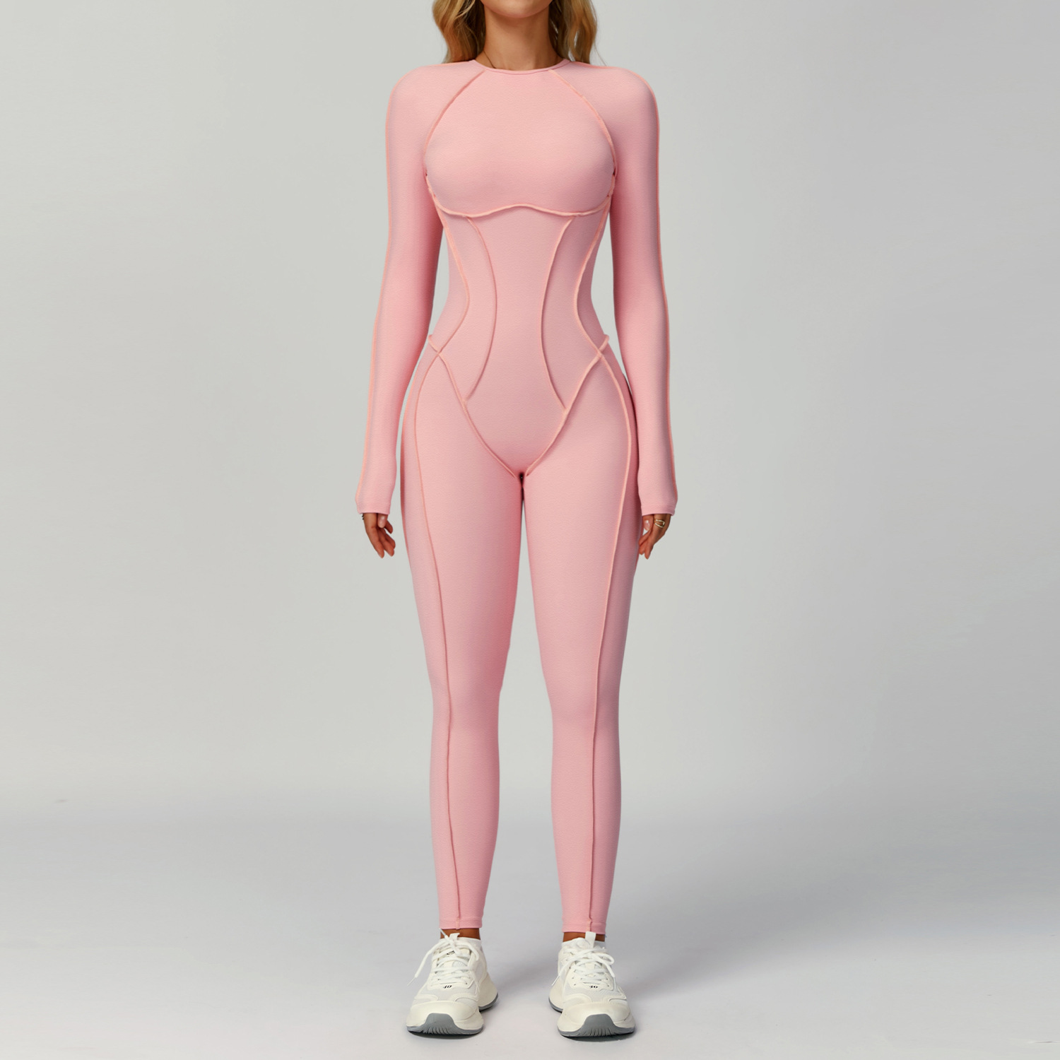 Brushed Hollow-Out Back Yoga Bodysuit 9319