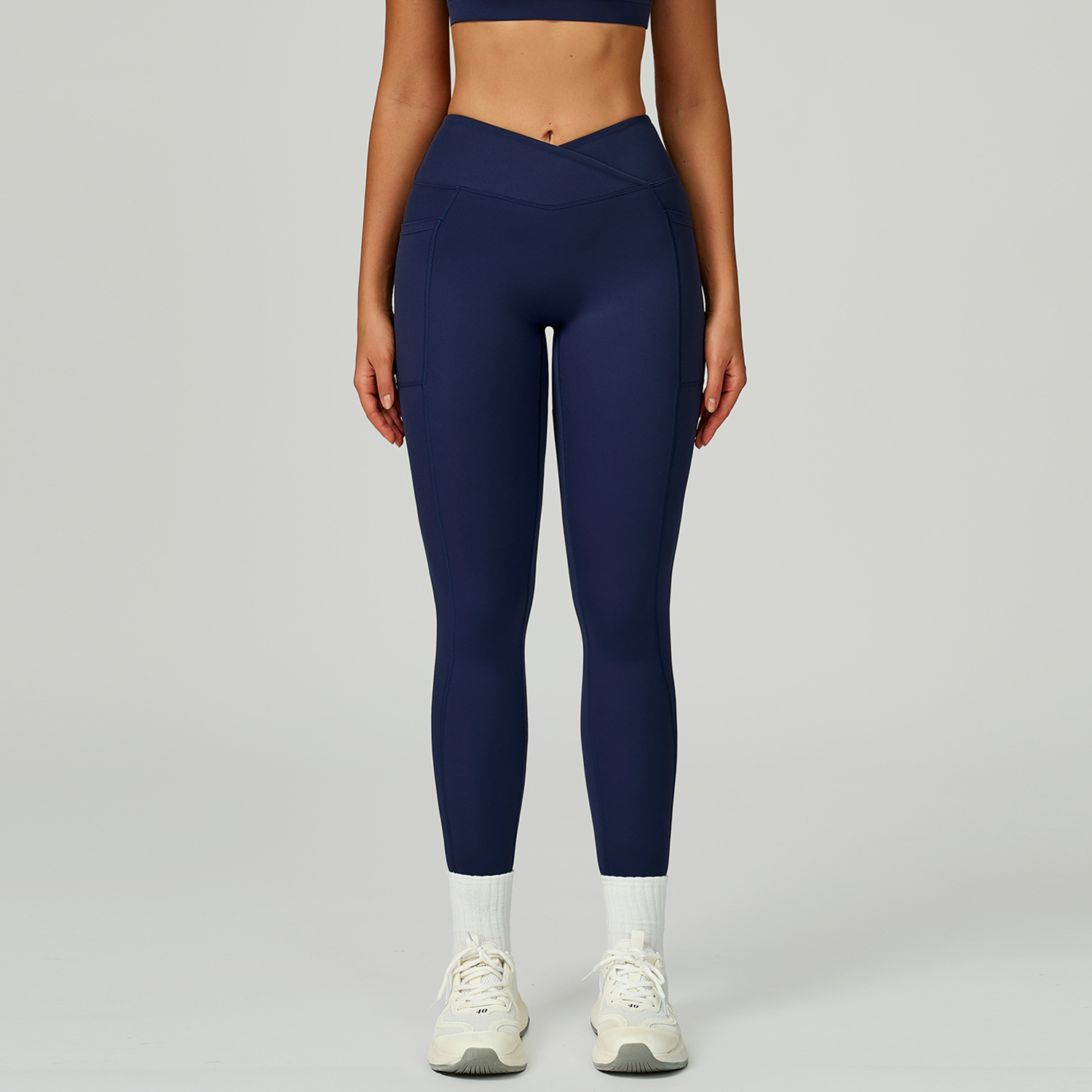 High-Waist Crisscross Waist Yoga Pants 2030