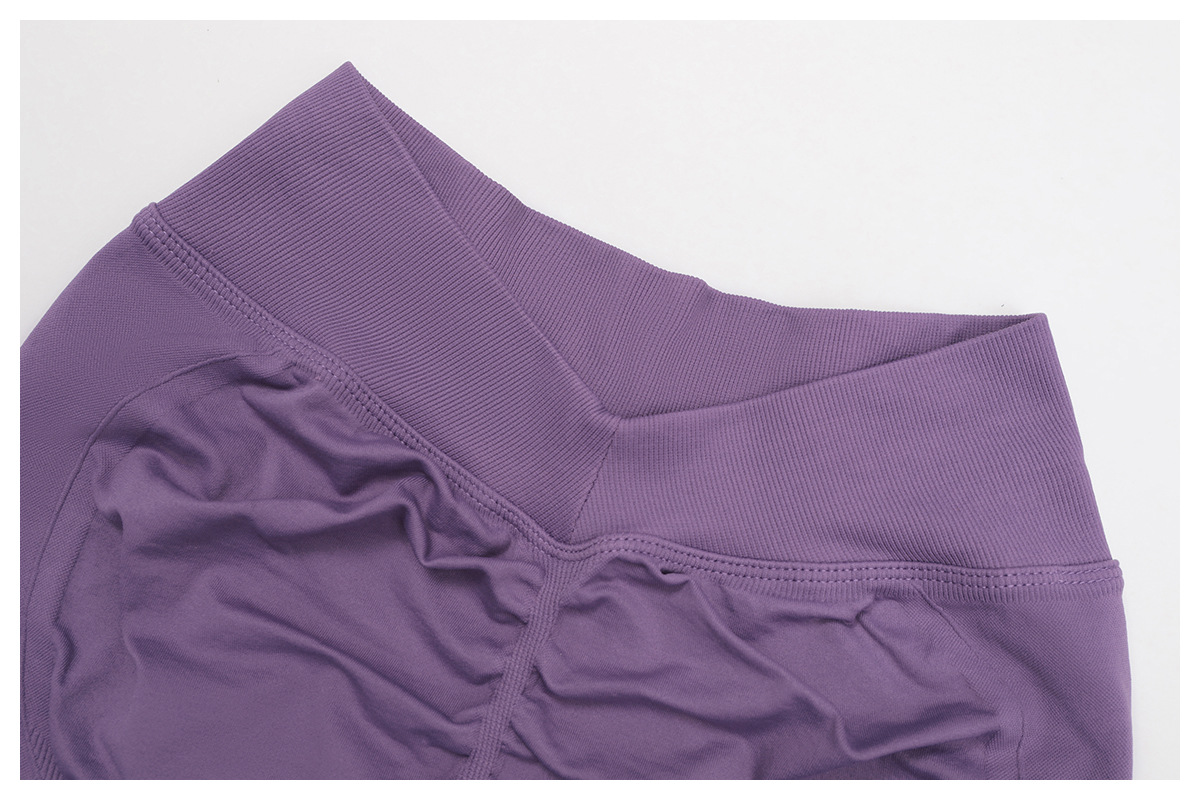 V-Waist Seamless Knit Yoga Shorts 7790