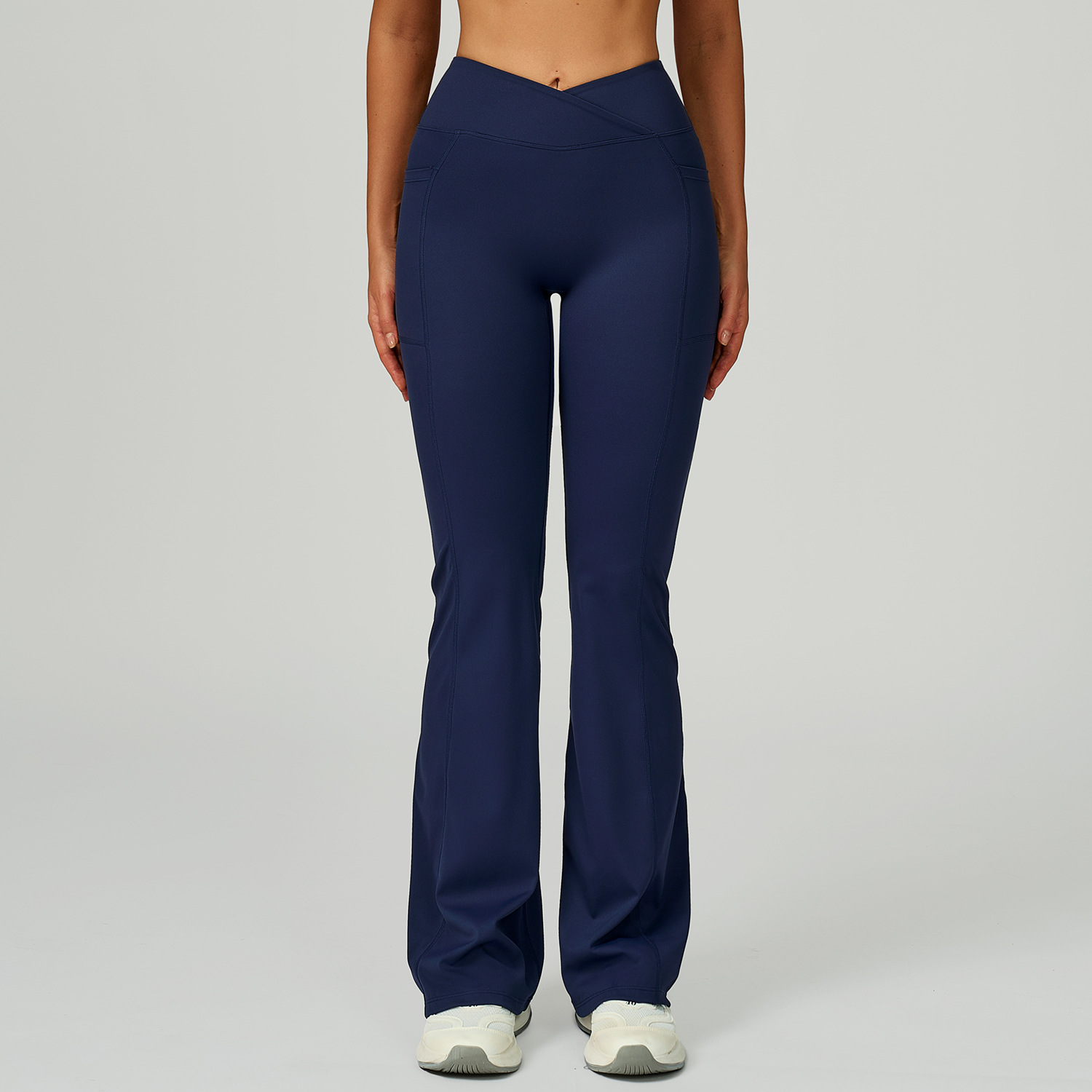 Crisscross Waist Wide-Leg Flare Pants 2030