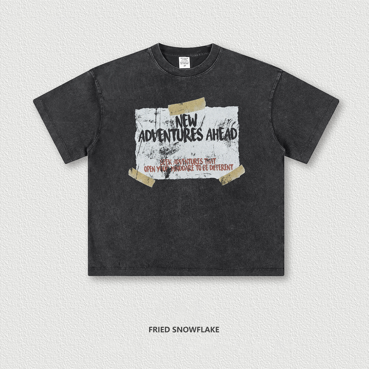 Simple White Ink Printed T-Shirt BE7503