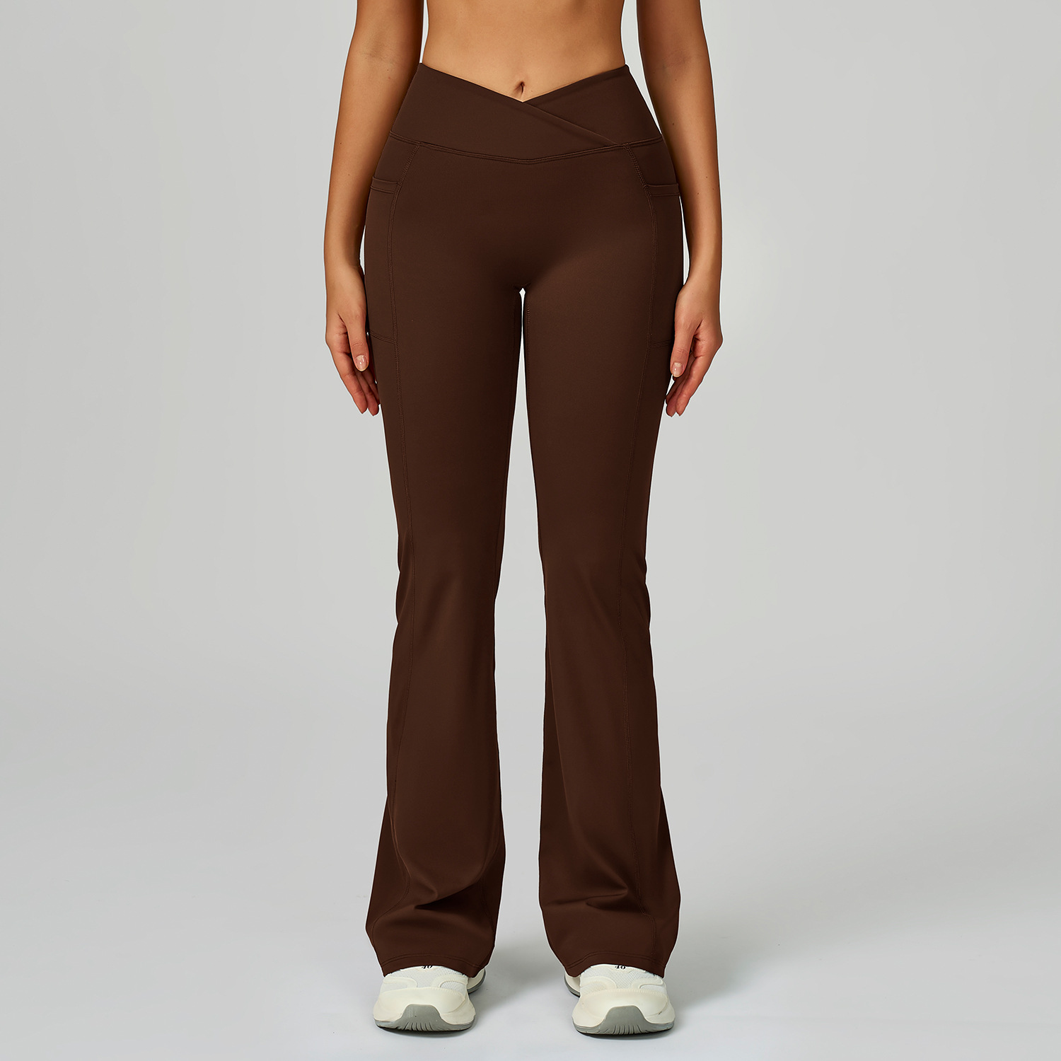 Crisscross Waist Wide-Leg Flare Pants 2030