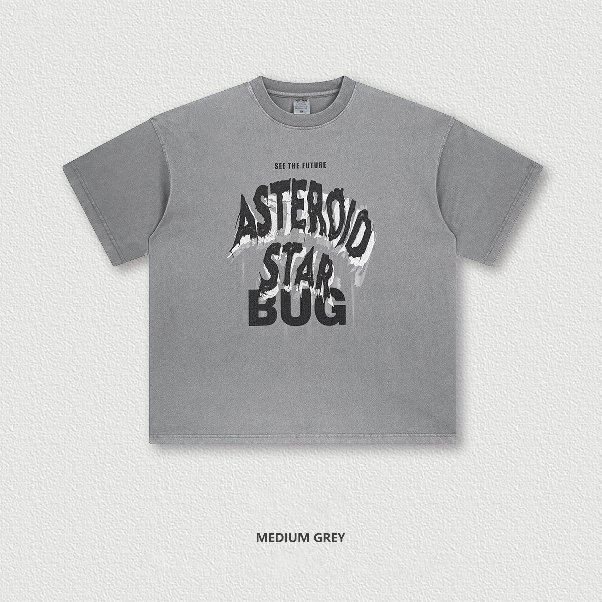 Letter Crewneck Washed Short Sleeve BE4143