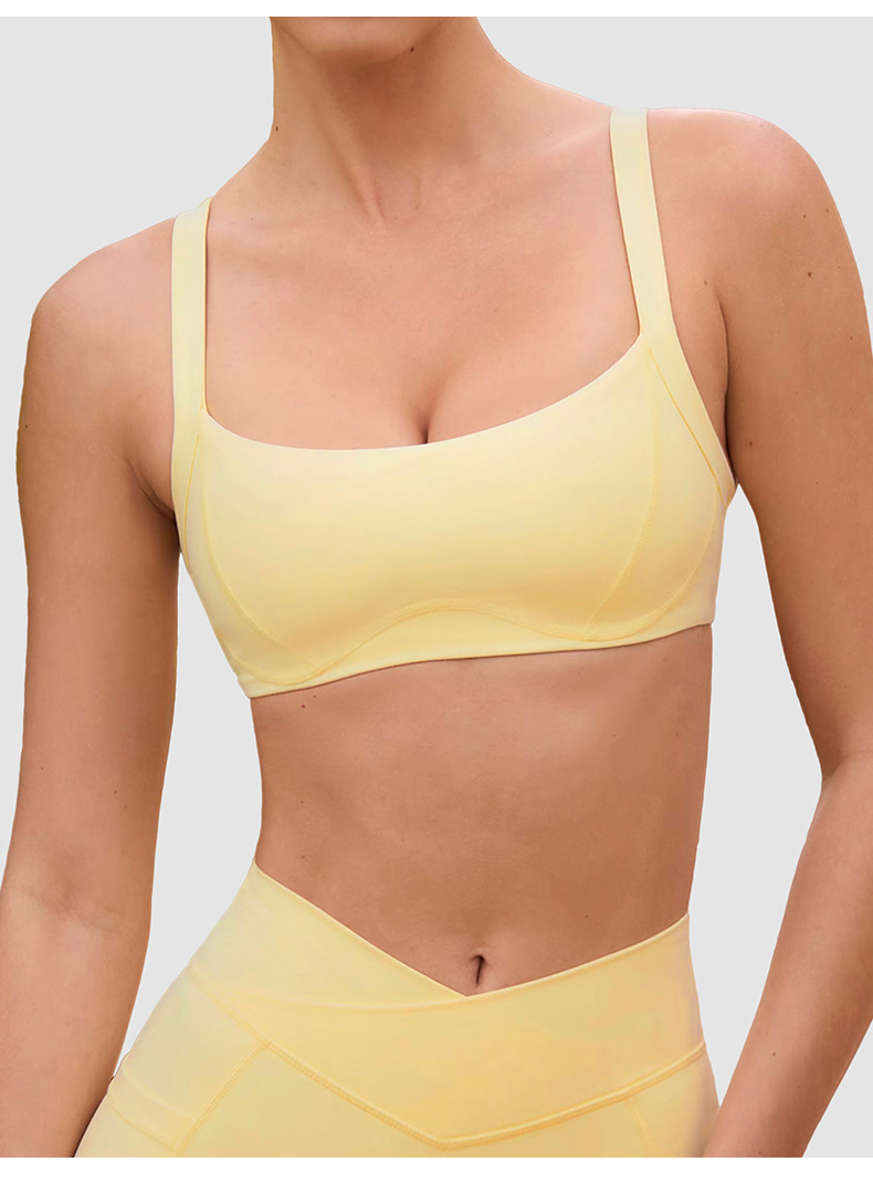 High-Elasticity Naked Feeling Camisole Beauty Back Sports Bra SKL-QY-B6529