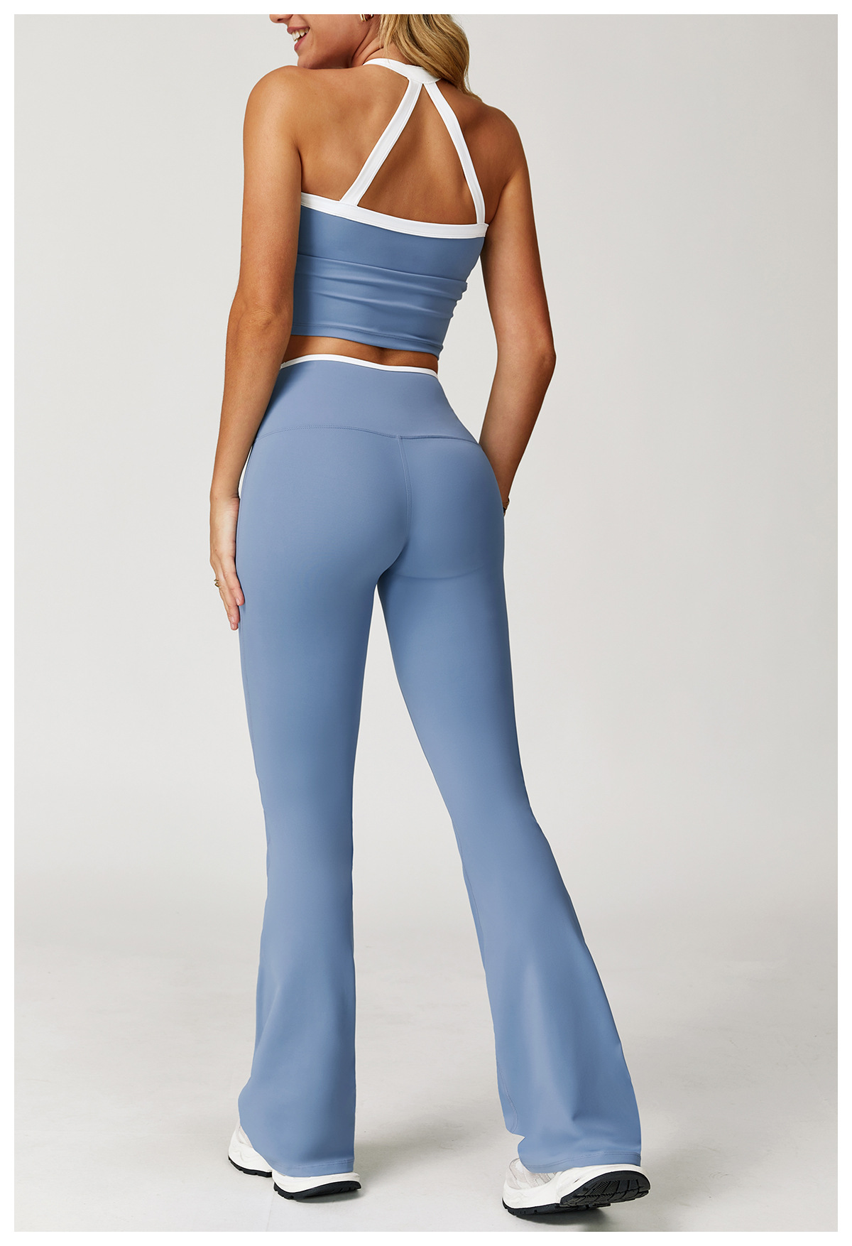 High-Waist Quick-Dry Yoga Flare Pants 9238
