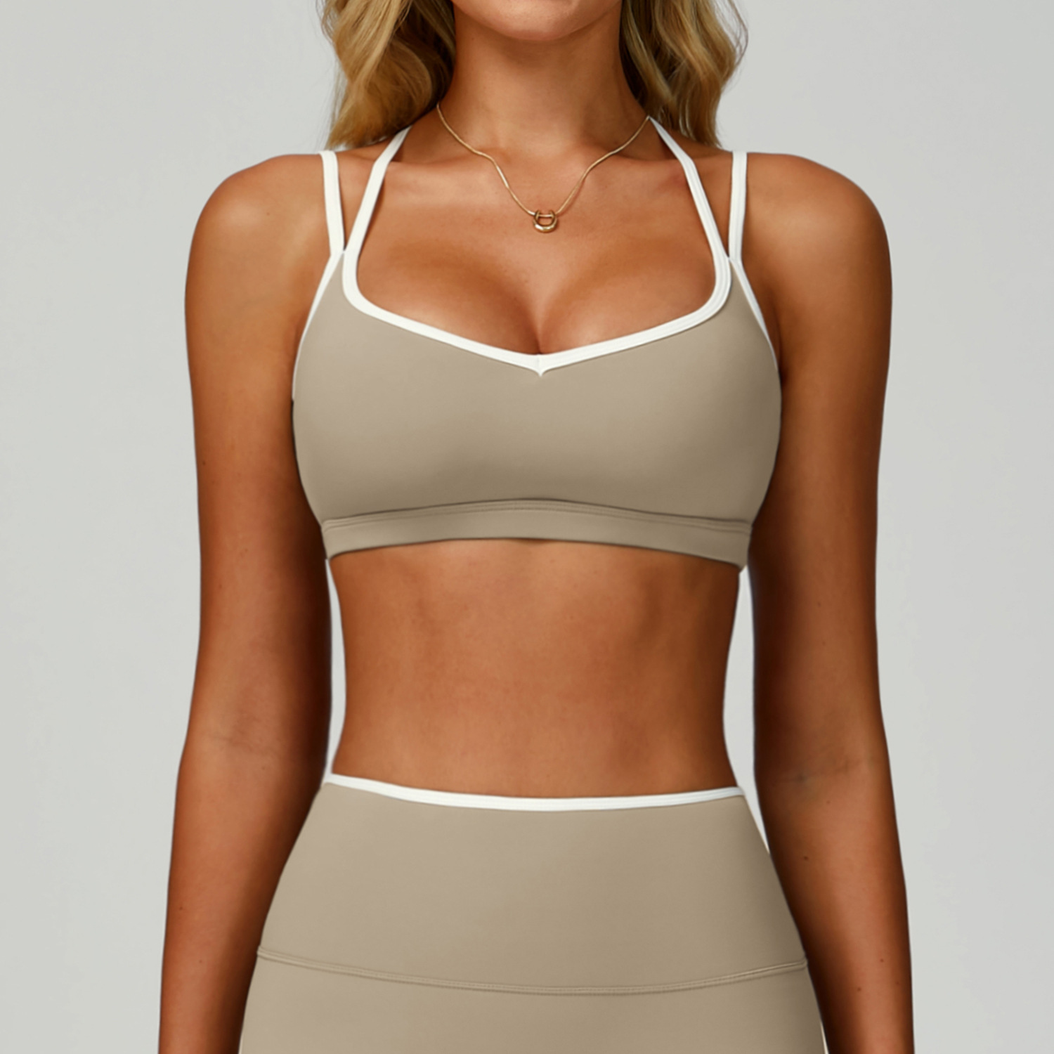 Quick-Dry Fitted Crisscross Back Sports Bra 9238