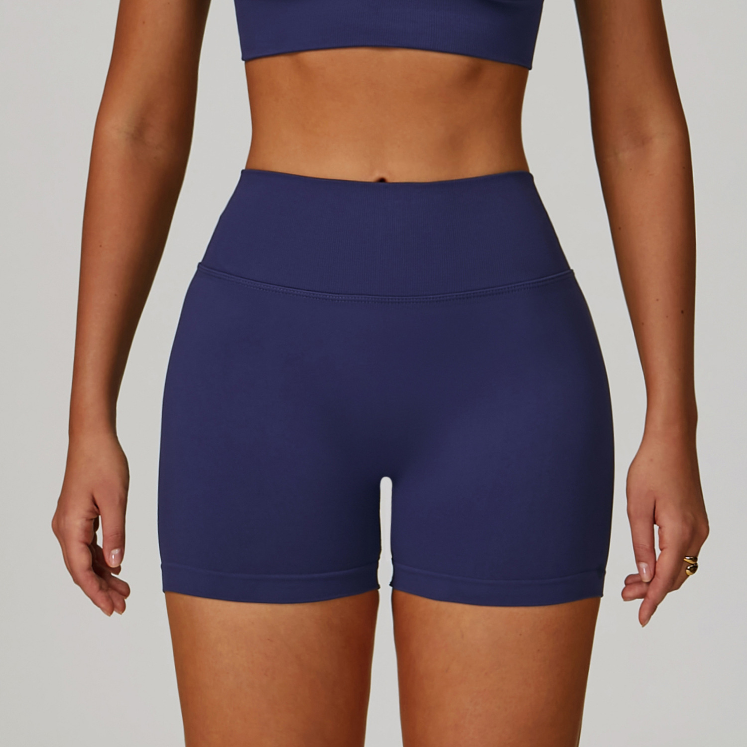 V-Waist Seamless Knit Yoga Shorts 7790