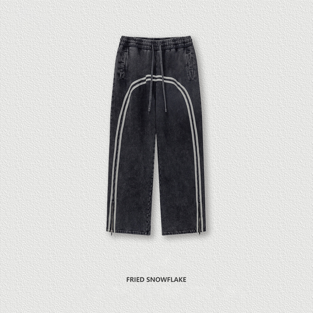Athletic Zip Wide Leg Sweatpants BE3277