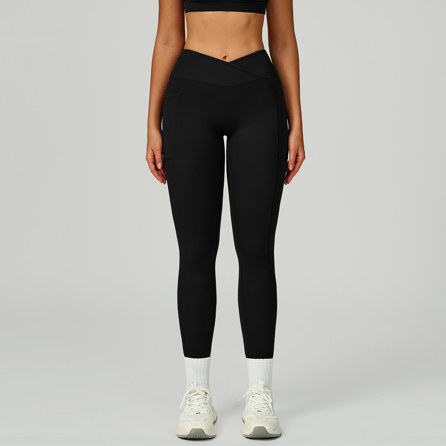 High-Waist Crisscross Waist Yoga Pants 2030