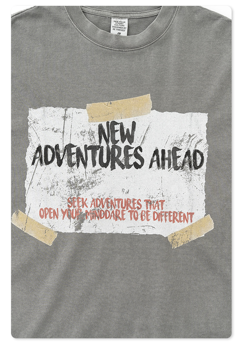 Simple White Ink Printed T-Shirt BE7503
