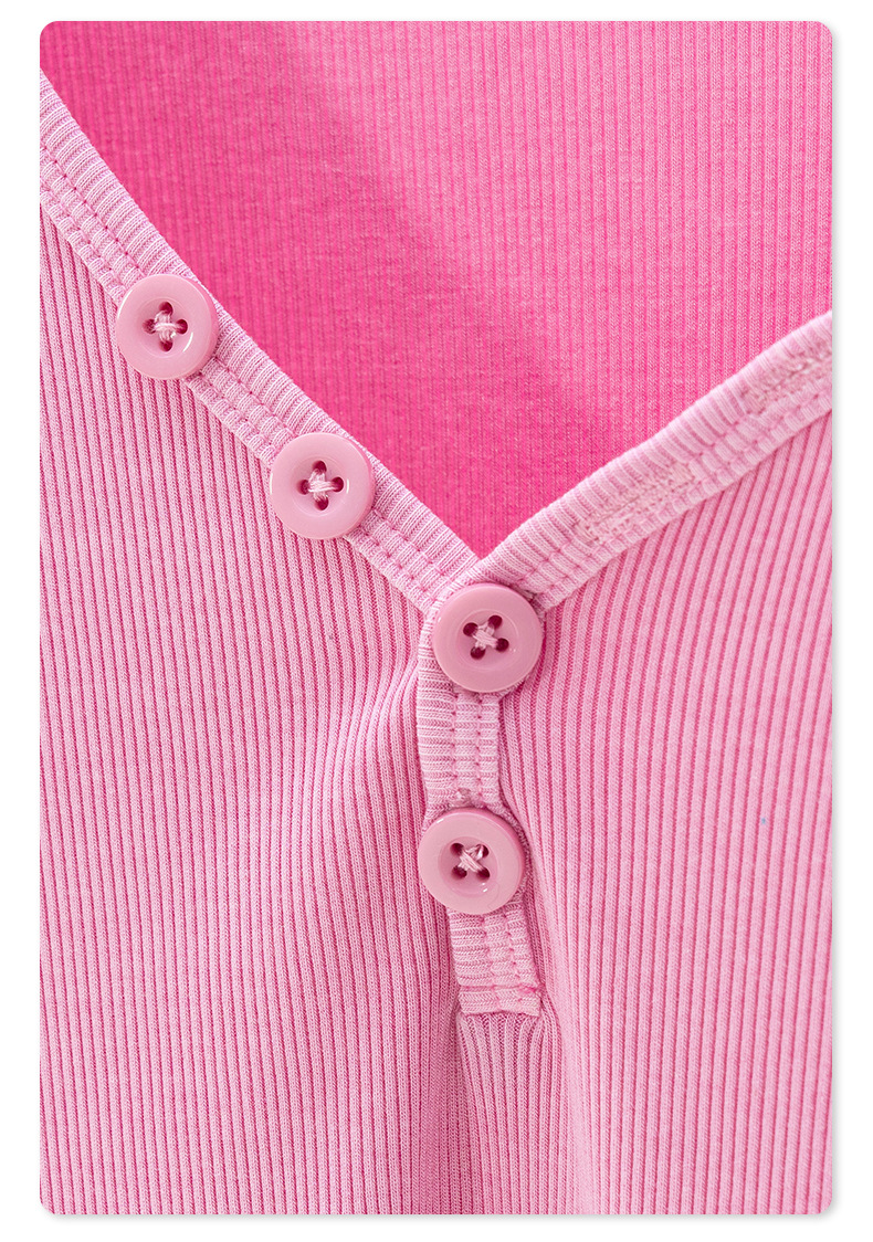 Sexy V-Neck Button Long Sleeve Knitwear BEN25553