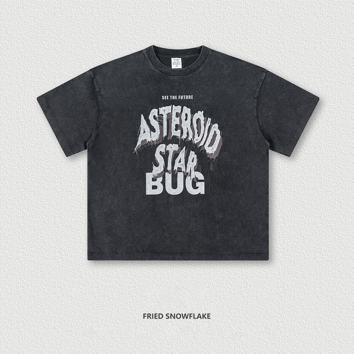 Letter Crewneck Washed Short Sleeve BE4143