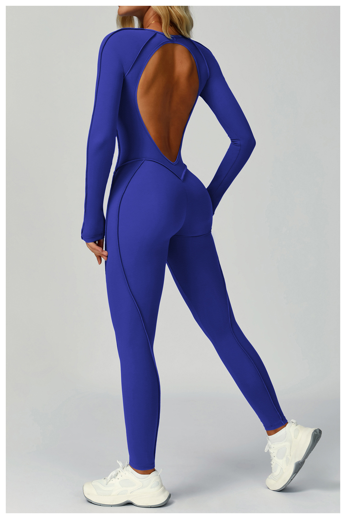 Brushed Hollow-Out Back Yoga Bodysuit 9319