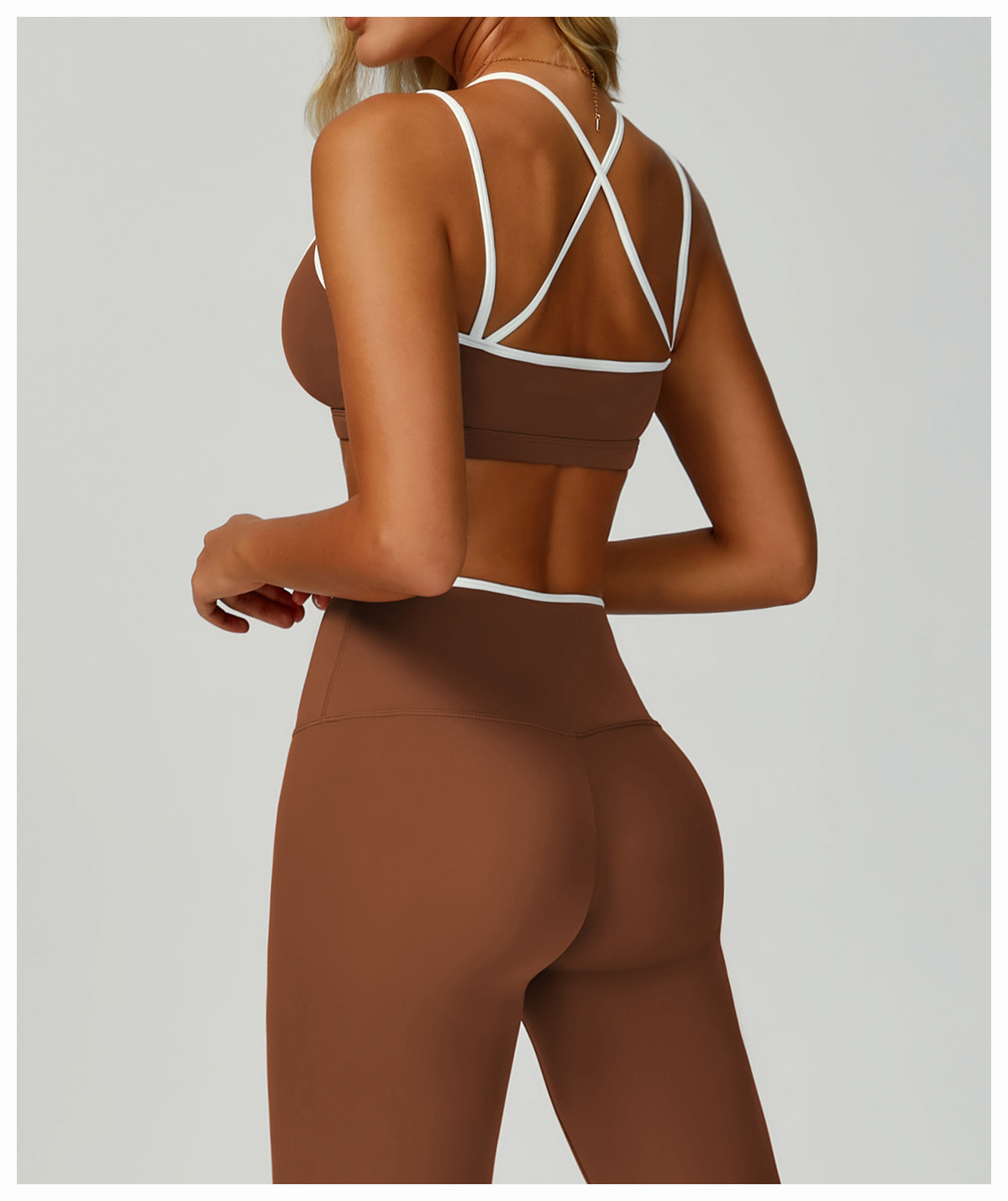 Quick-Dry Fitted Crisscross Back Sports Bra 9238