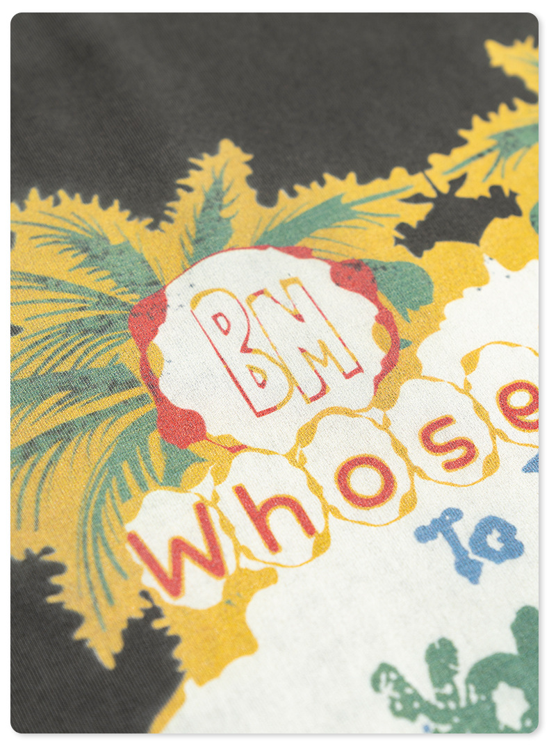 Coconut Tree Printed Short Sleeve T-Shirt BES1813