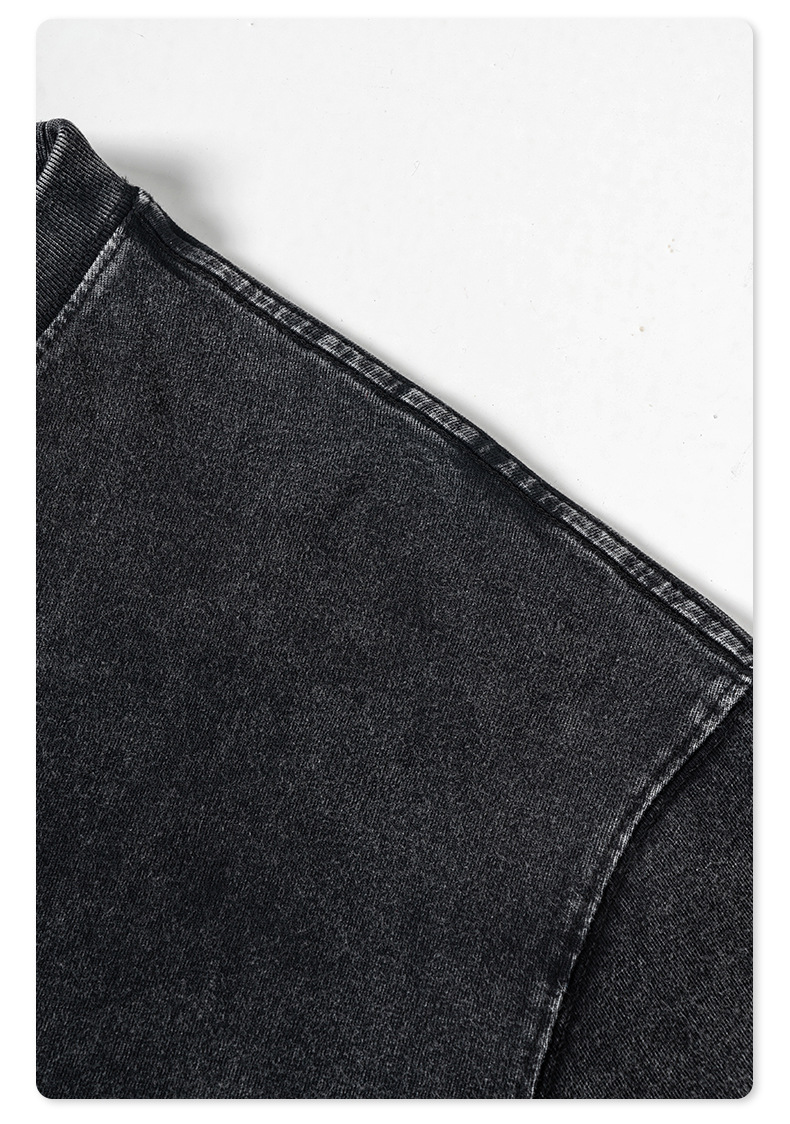 Letter Crewneck Washed Short Sleeve BE4143