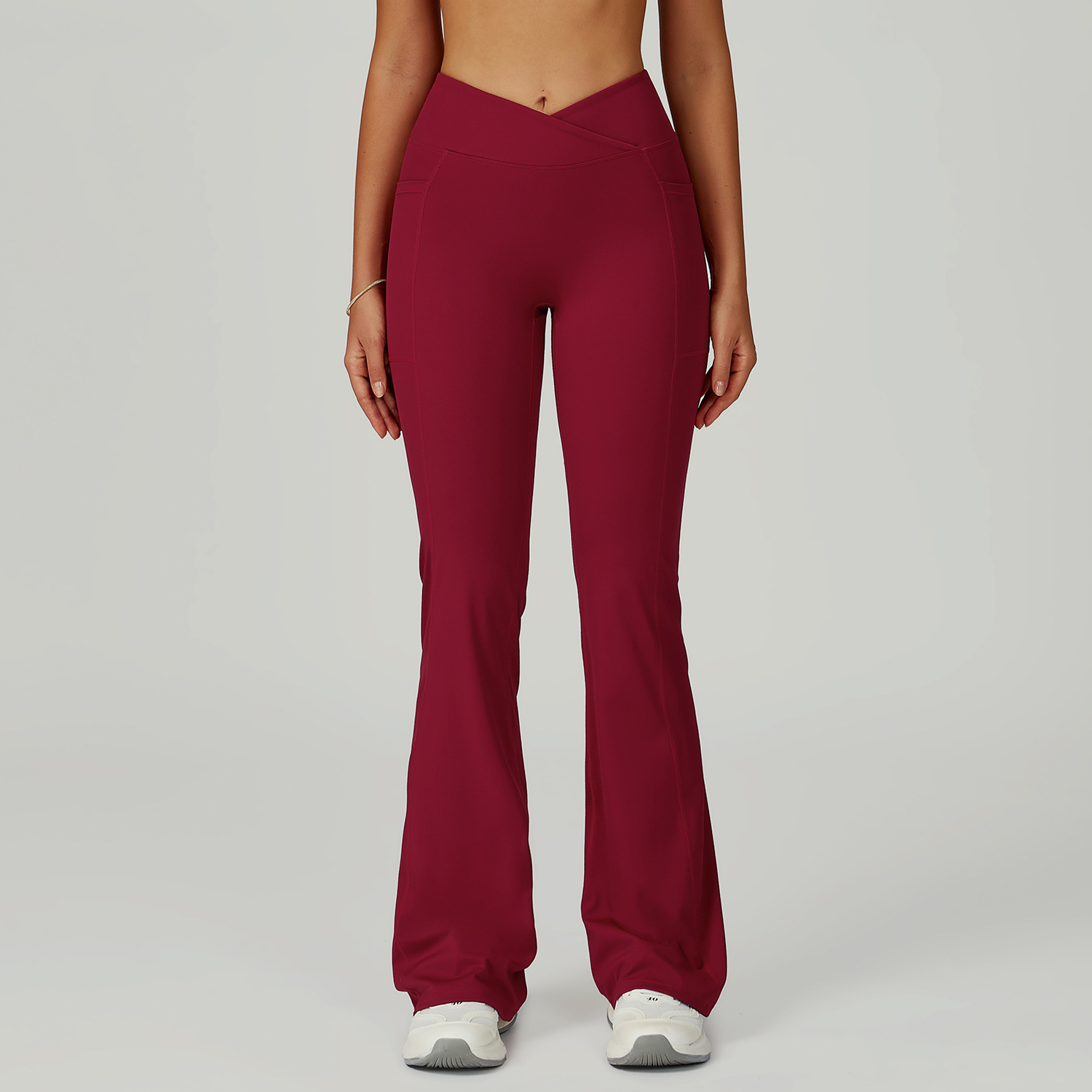 Crisscross Waist Wide-Leg Flare Pants 2030