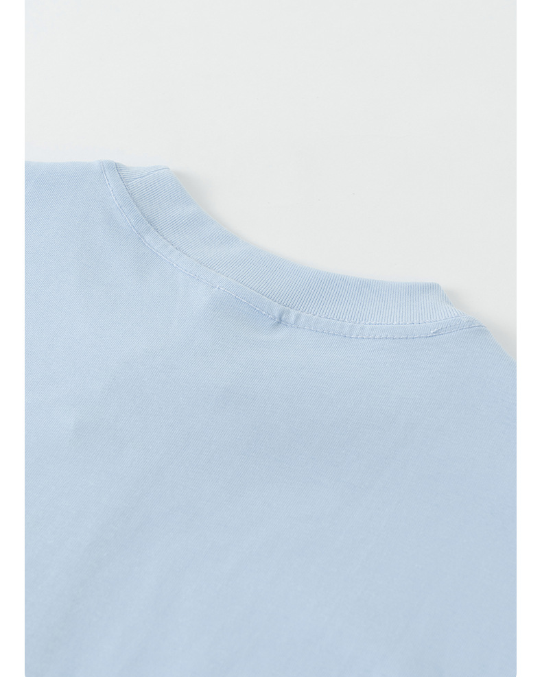 Short Solid Color Regular Shoulder Short Sleeve BEN2523