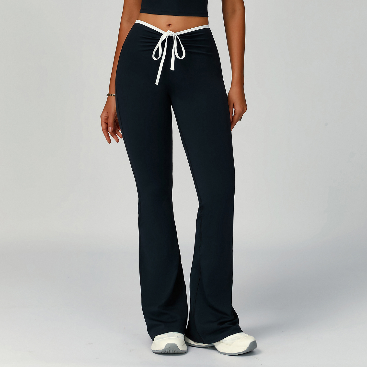 Color Block High-Waist Flare Pants 2017