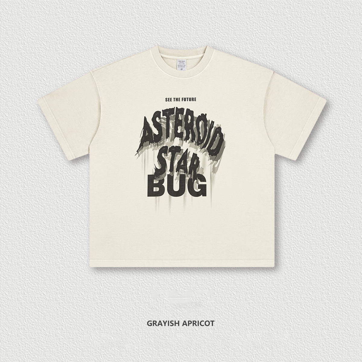 Letter Crewneck Washed Short Sleeve BE4143