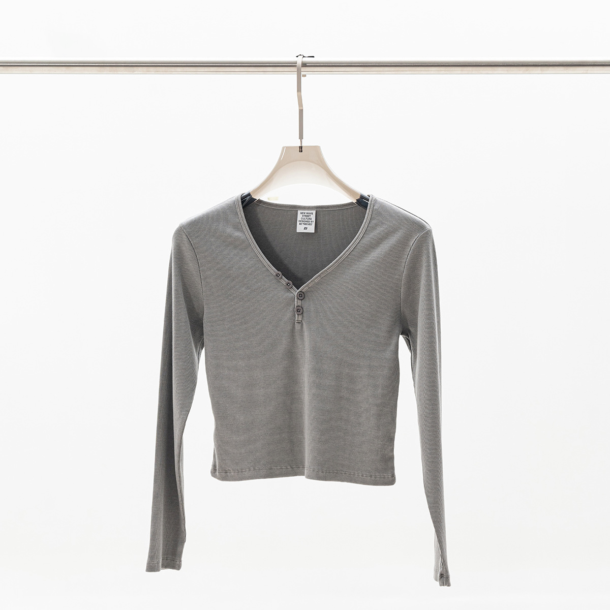 Sexy V-Neck Button Long Sleeve Knitwear BEN25553